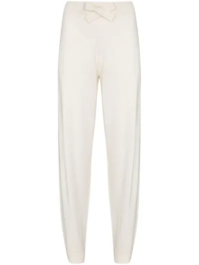 Ninety Percent Merino Wool-blend Track Pants In Weiss