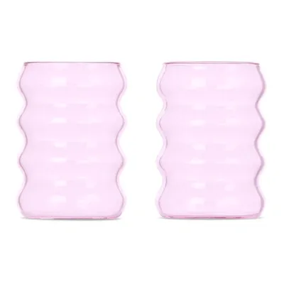 Sophie Lou Jacobsen Pink Ripple Cup Set, 6 oz