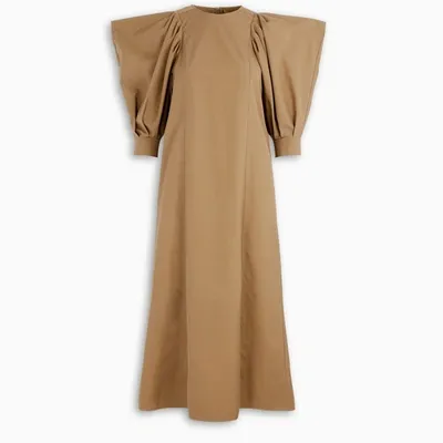 Givenchy Long Dress With Puffy Sleeve In Beige