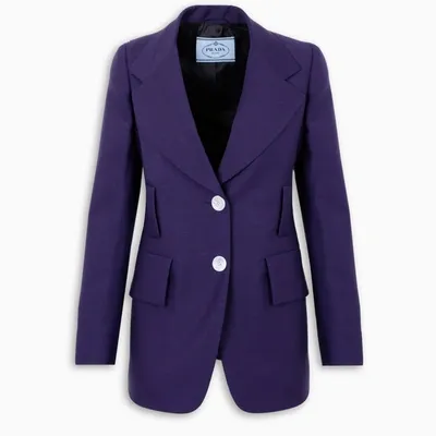 Prada Purple Kid Mohair Blazer