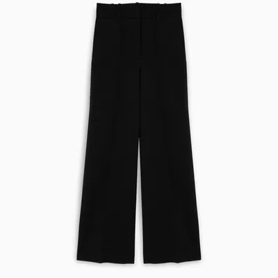 Givenchy High-waisted Pants In Wool Drill In Black