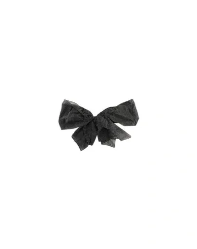 Saint Laurent Brooch With Polka Dot Bow In Black