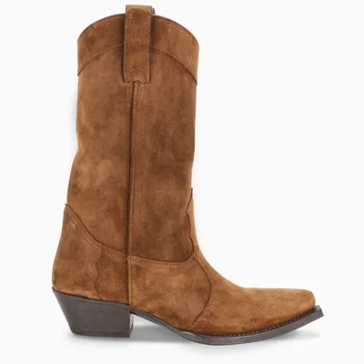 Saint Laurent Brown Lukas Boots