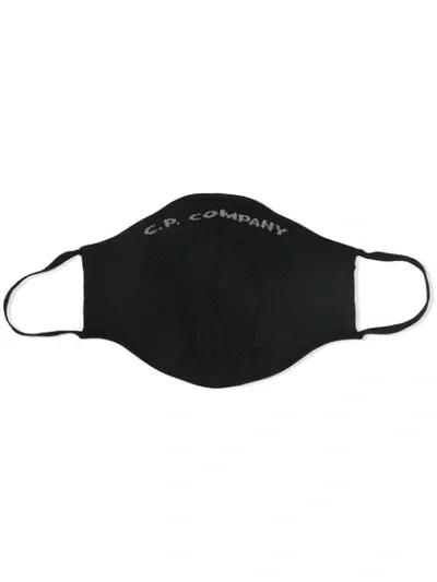 C.p. Company Logo-print Face Mask In Black