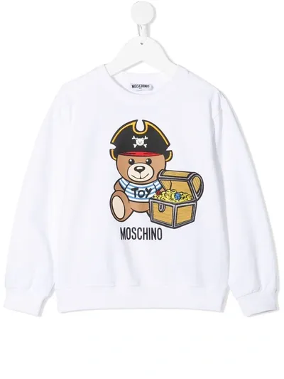 Moschino Kids' White Sweatshirt With Toy Print