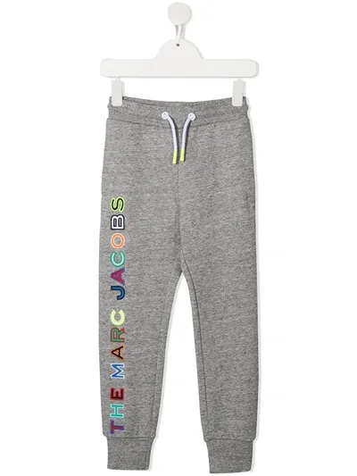 The Marc Jacobs Kids' Logo-print Cotton Track Pants In Grey