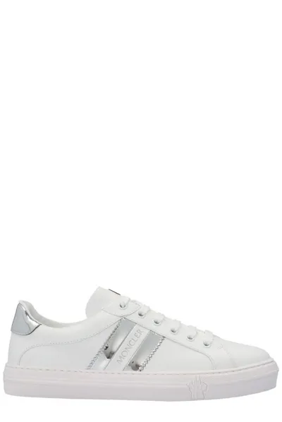 Moncler Contrast-heel Low-top Sneakers In White