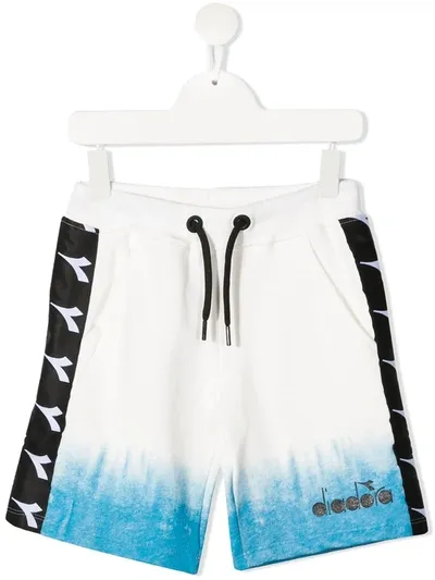 Diadora Junior Teen Cotton Logo-print Shorts In White