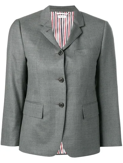 Thom Browne Super 120s Narrow Shoulder Jacket In Grey