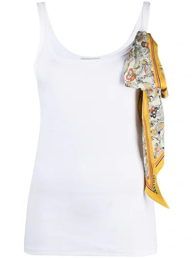 Ermanno Ermanno Scarf-detail Vest Top In White