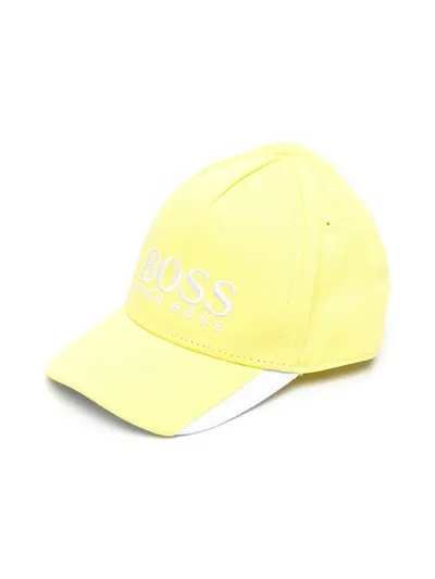 Bosswear Kids' Logo-printed Baseball Cap In Yellow