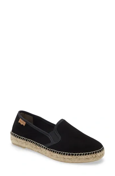 Toni Pons Aran Espadrille Slip-on Sneaker In Black Suede