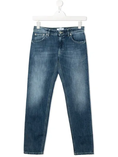 Dondup Teen Faded-effect Jeans In Blue