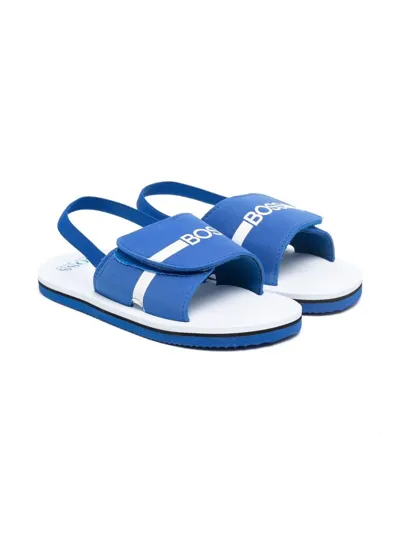 Hugo Boss Kids' Boss Blue Branded Sliders