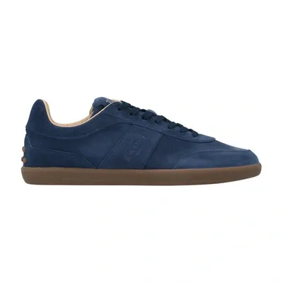 Tod's Tabs Suede Low-top Sneakers In Blue