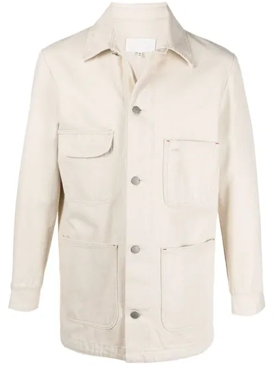 Maison Margiela Multi-pocket Buttoned Jacket In Neutrals