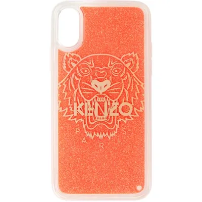 Kenzo レッド グリッター Tiger Iphone X/xs ケース In 27 Coral