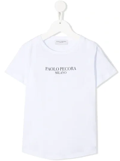 Paolo Pecora Teen Logo-print Cotton T-shirt In White