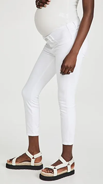 Dl 1961 Florence Crop Skinny Maternity Jeans In Milk Performance