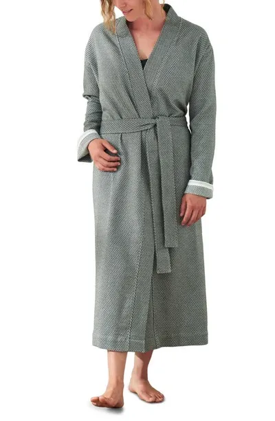 Coyuchi Unisex Mediterranean Organic Cotton Robe In Shadow