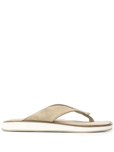 Rag & Bone Parker Suede Thong Sandals In Brown