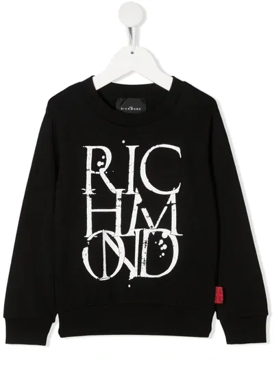 John Richmond Junior Teen Logo-print Sweatshirt In Black