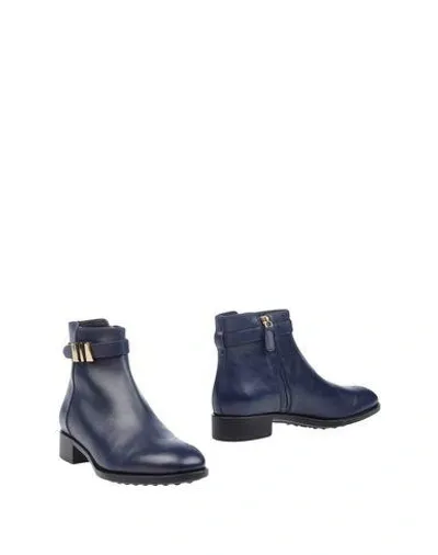 Tod's Ankle Boot In Dark Blue