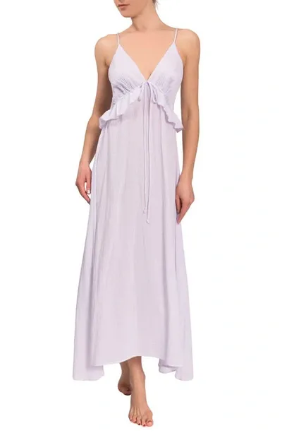 Everyday Ritual Sophia Empire-waist Nightgown In Lavender