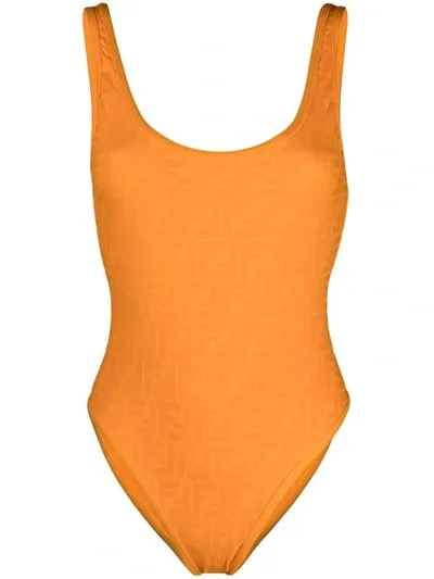 Fendi Ff Logo Print One-piece Swimsuit Taurus