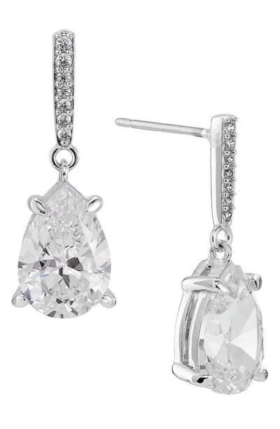 Nadri Colette Cubic Zirconia Drop Earrings In Rhodium