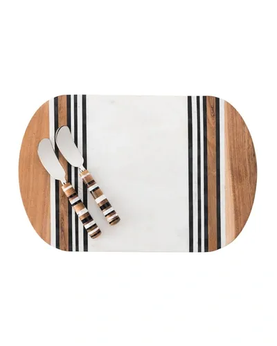 Juliska Stonewood Stripe Serving Board & Spreader