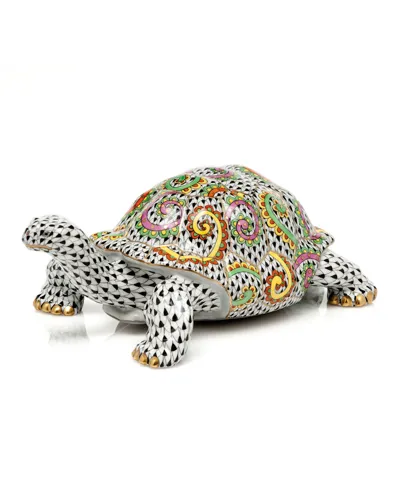 Herend Kaleidoscope Turtle Figurine In Multi