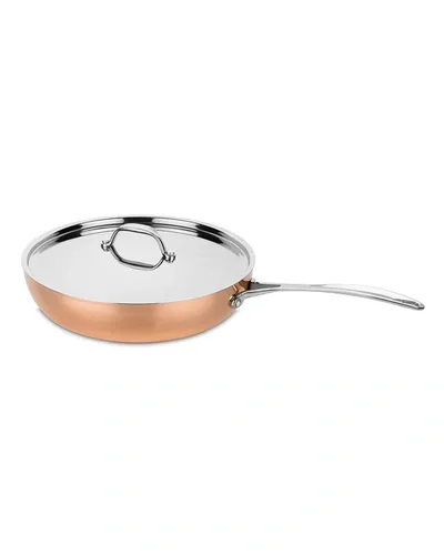 Mepra Toscana 10.2" Frying Pan With Lid In Copper