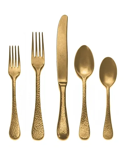 Mepra Epoque Pewter Oro 20-piece Flatware Set