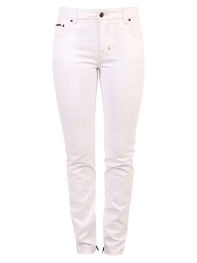 Tom Ford Logo-embroidered Skinny Jeans In White