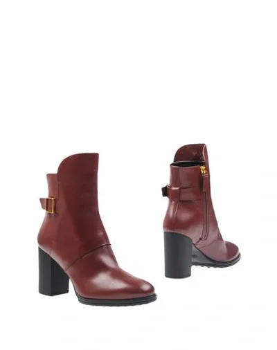 Tod's Ankle Boots In Red