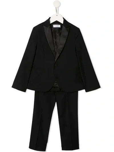 Paolo Pecora Kids' Slim-cut Suit In Black