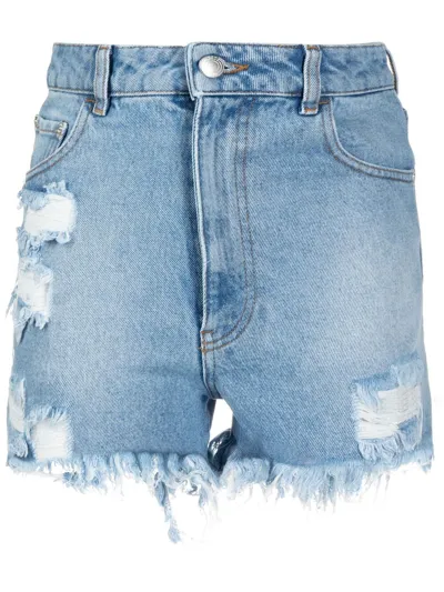 Gcds Light Blue Denim Shorts