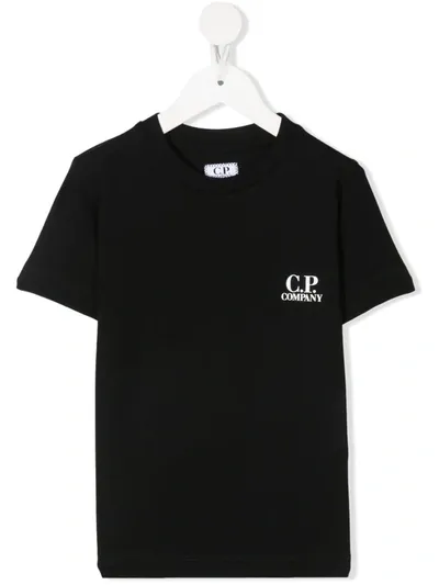 C.p. Company Kids' Logo-print Short-sleeved T-shirt In Black