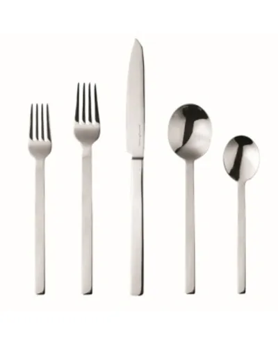 Mepra Stile With Steak Knife Flatware Set, 20 Pieces In Silver