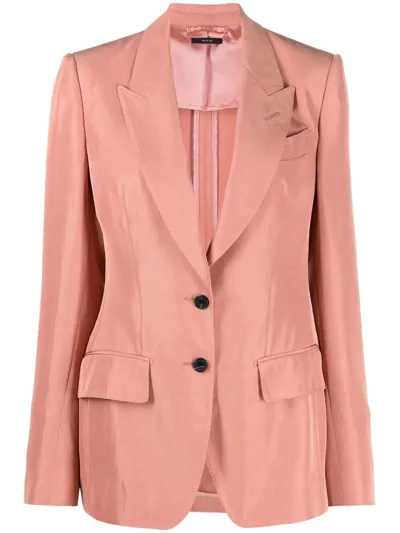 Tom Ford Heavy Twill Deconstructed Jacket In Pink