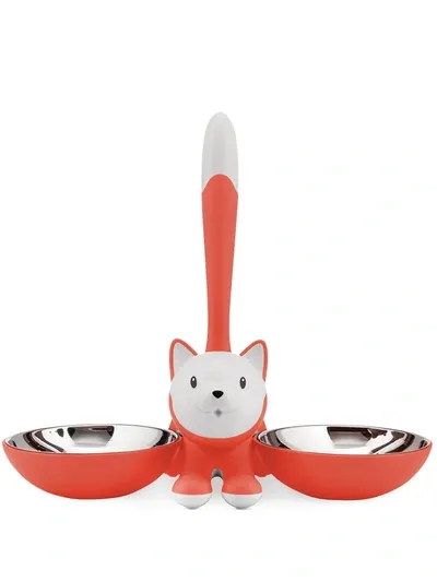 Alessi Nocolor Tigrito Thermoplastic Resin And Stainless Steel Cat Bowl