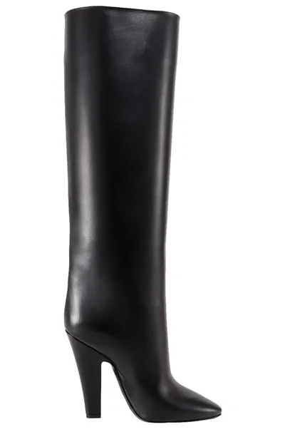 Saint Laurent 68 Tube Boots In Nero