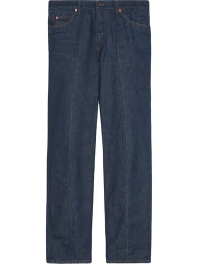 Gucci Blue Eco-washed Organic Straight-leg Jeans