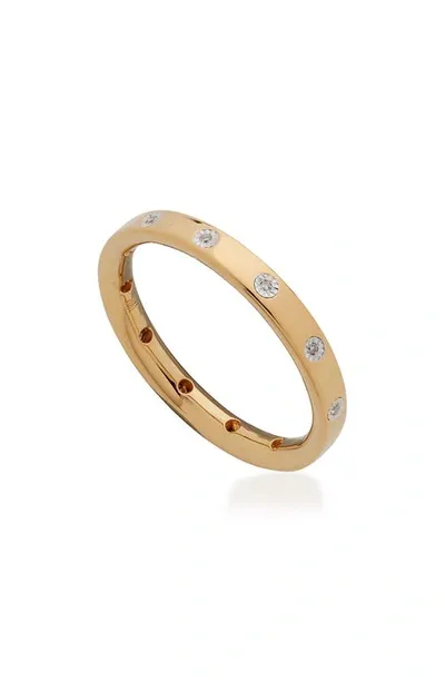 Monica Vinader Fiji Diamond Band Ring In Gold