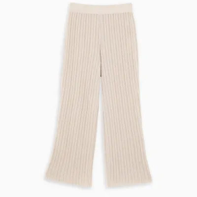 Le 17 Septembre Beige Flared Trousers