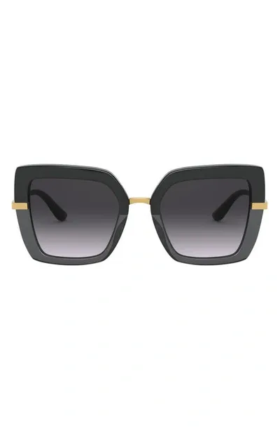 Dolce & Gabbana 52mm Square Sunglasses In Black