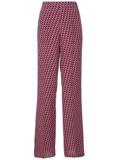 Etro Geometric-print Palazzo Pants In Pink