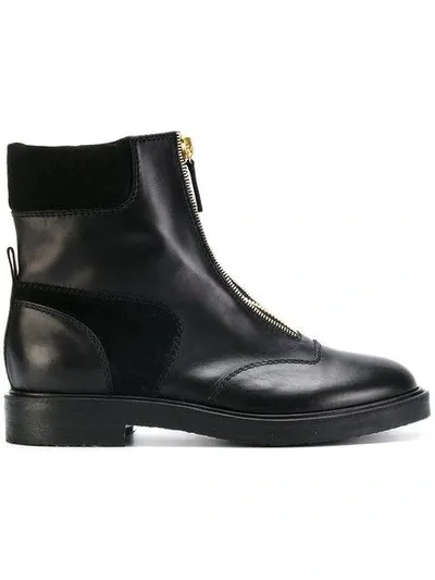 Casadei City Rock Ankle Boots In Black