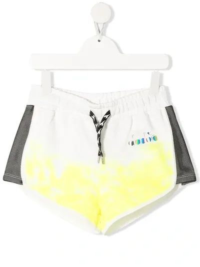 Diadora Junior Teen Logo-print Cotton Shorts In White